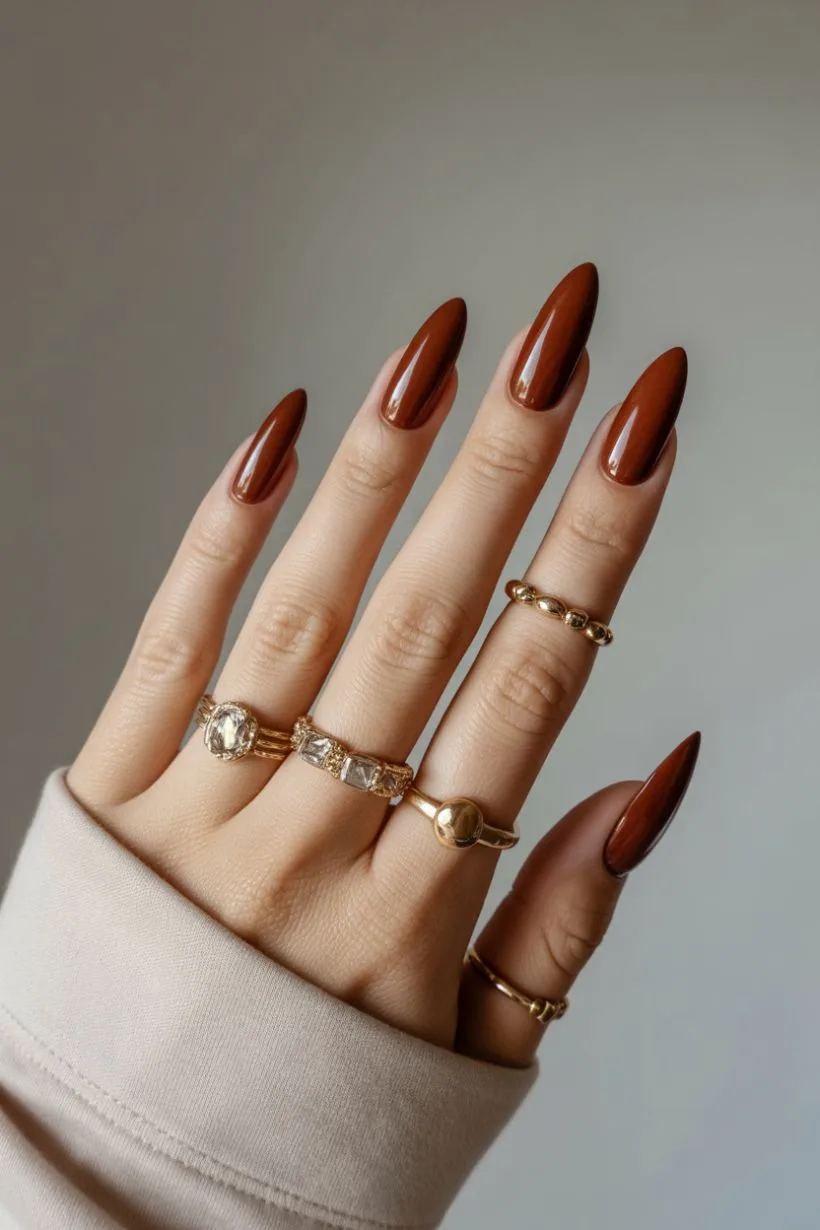 brown nails